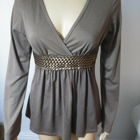 Storm V Neck, empire waist Tunic‎ Sz Sm - Picture 2 of 6